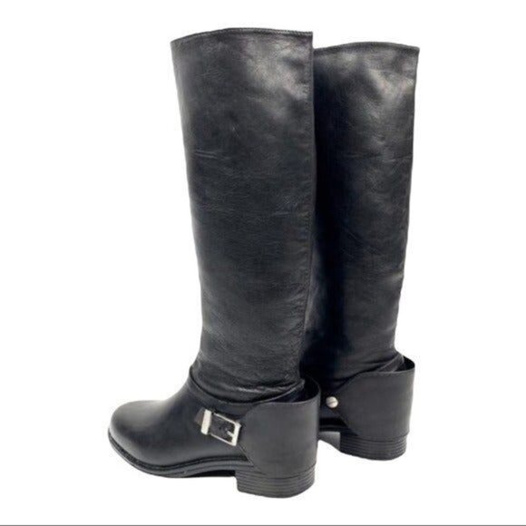 Cole Haan Corian Black Waterproof Riding Boots Size 8 - Picture 2 of 10